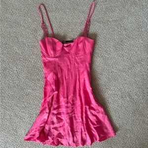 Zara Vibrant Pink Corset Dress